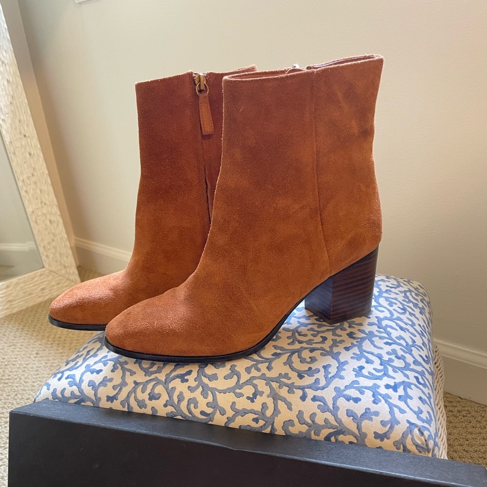 J. Crew Sadie stacked heel boots in Suede